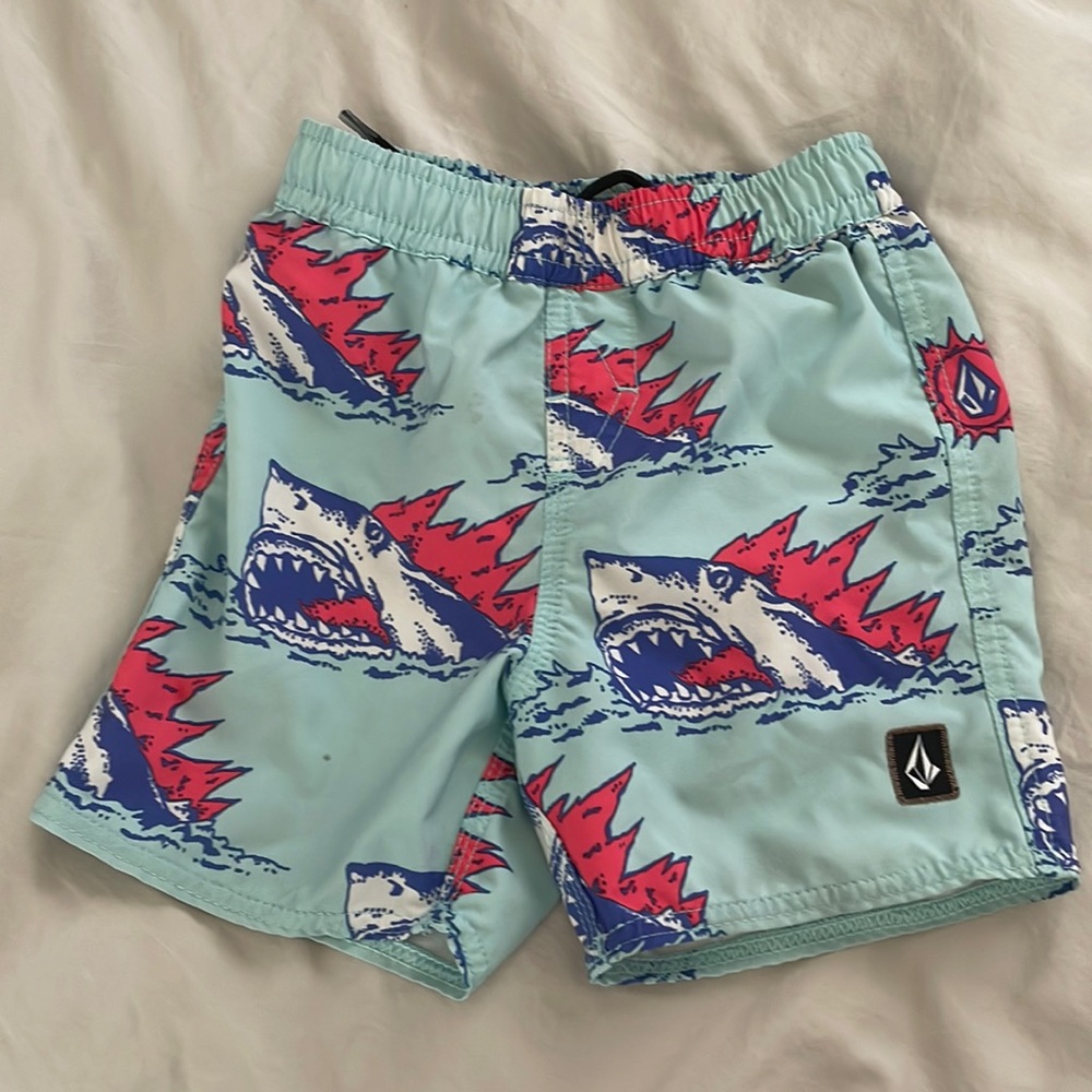Volcom kids 3T Shark Print Trunks